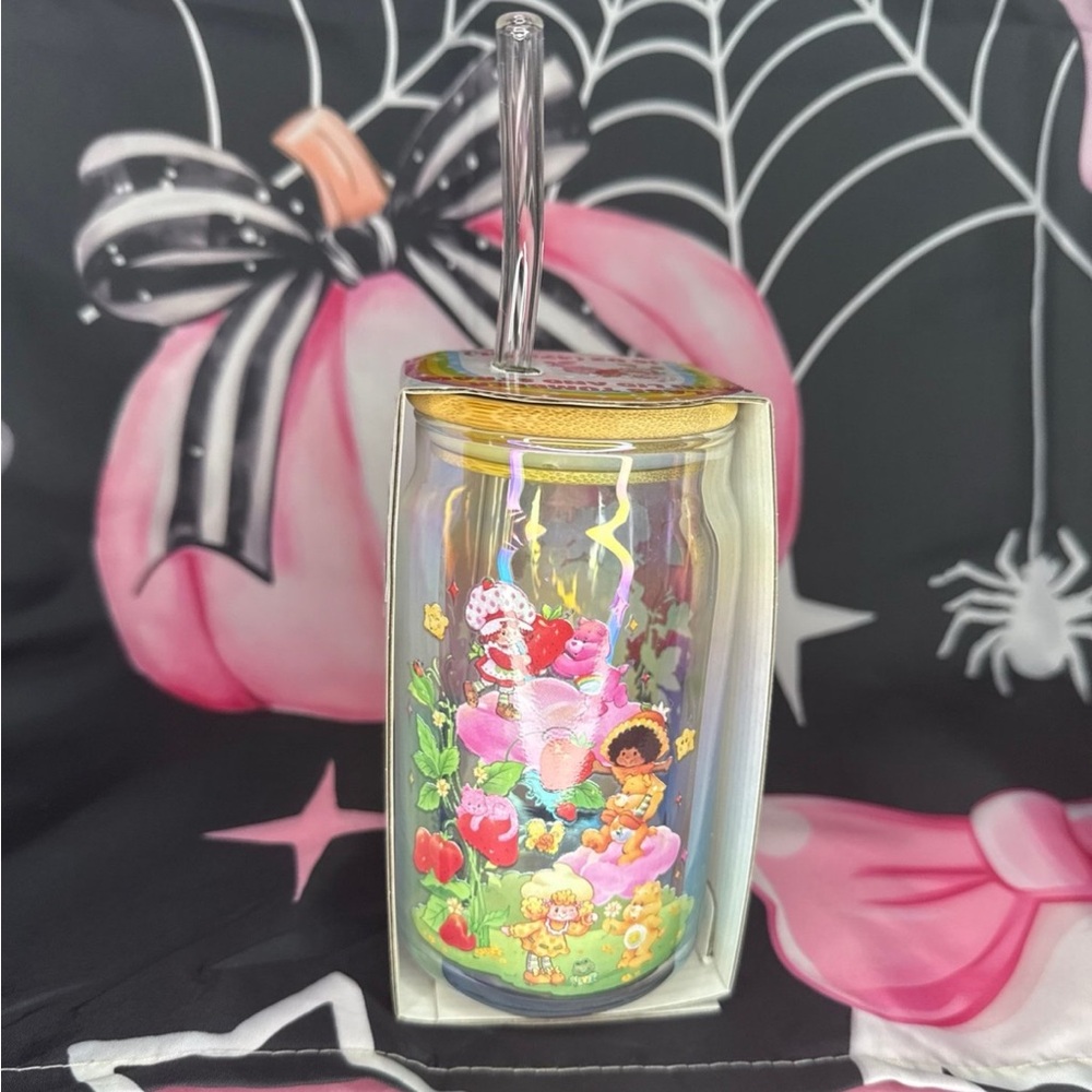 Strawberry shortcake and Care Bear Glass tumbler